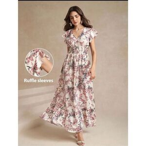 ＊MARIA＊Grace Botanical mix long dress Maria Grace | Dresses | Maria Grace Dressnwt | Poshmark